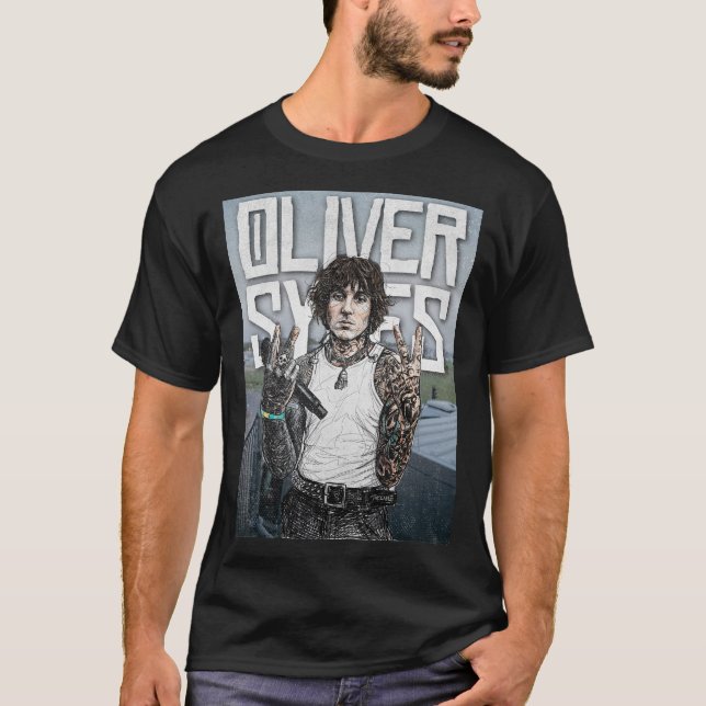 Camiseta Oliver Sykes Illustration – Rock Star Portrait (Frente)