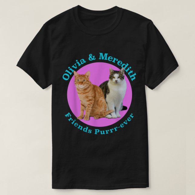 Camiseta Olivia E Meredith Cat (Frente do Design)