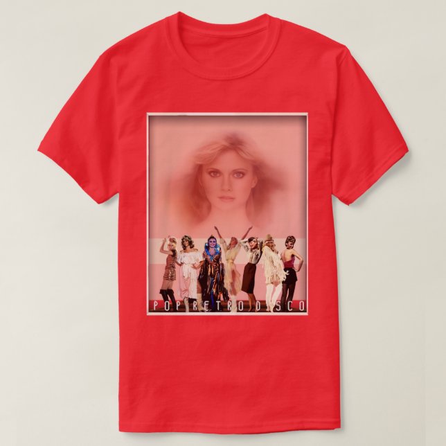 Camiseta Olivia NewtonJohn Xanadu Enquadra Colagem (Frente do Design)