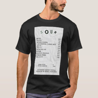 Camiseta olivia rodrigo sour receipt  Poster