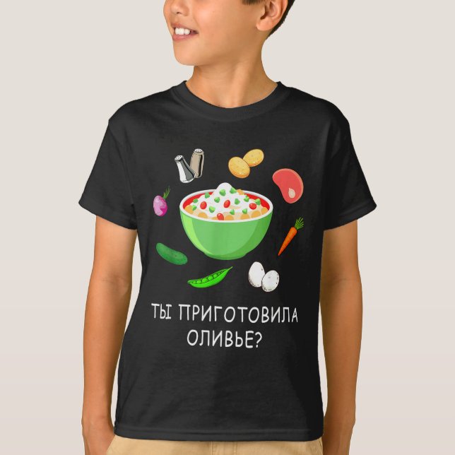 Camiseta Olivier Salad Lover Russian New Years Russian Gift (Frente)