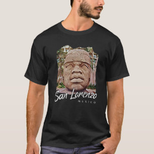 Camiseta Olmec Colossal Head Painting Estatutos Gigantes Mé