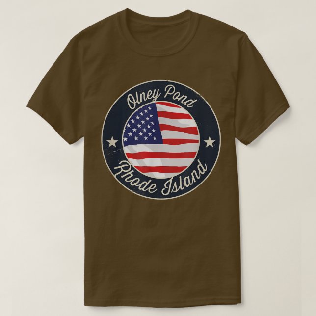 Camiseta Olney Pond - Patriotic Rhode Island Souvenir T-Shi (Frente do Design)