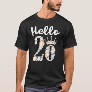 Camiseta Ols Hello 20 Birthday Nascer De 20 Anos No Diam De