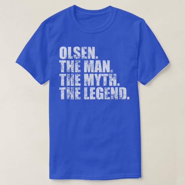 Camiseta OlsenOlsen Nome da família Olsen sobrenome Olsen S (Frente do Design)
