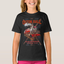 Camiseta Olton Hall Vintage Comboio a Vapor Comboio Inglês