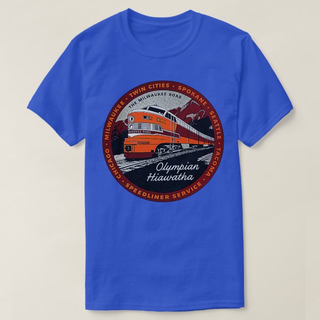 Camiseta Olympian Hiawatha The Milwaukee Road Speedliner Ra (Frente do Design)