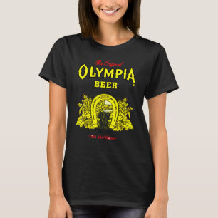 Camiseta Olympias Beer Impresso Retro Essencial Para Mulher