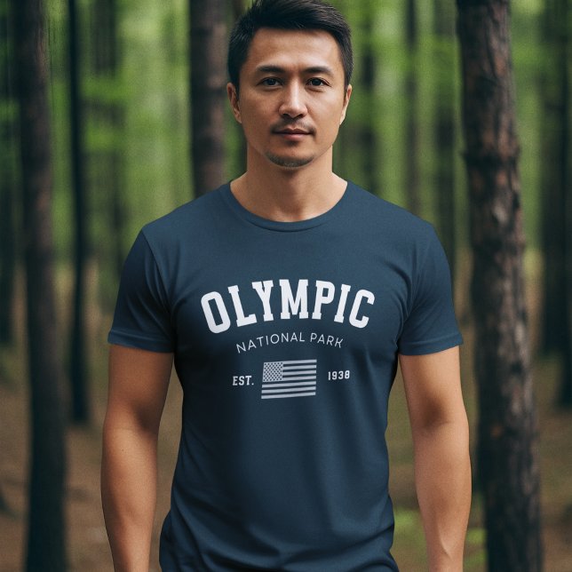 Camiseta Olympic Naional Park Photo Lake Landscape (Criador carregado)