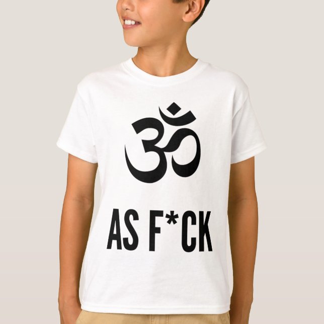 Camiseta Om As Fck Ioga E Meditação  (Frente)