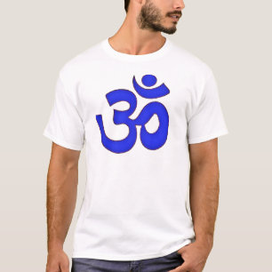 Camiseta OM AZUL, aum, sânscrito, mantra, ioga, birras