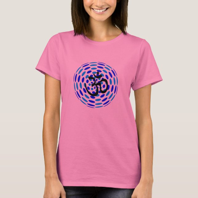 Camiseta Om Criativo - Largas de Yoga de Capa Longa (Frente)