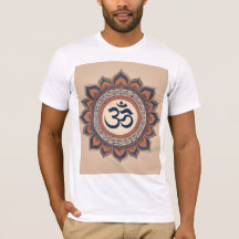 Om Design T-shirt mistura lindamente a espirituali