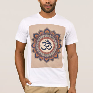 Camiseta Om Design T-shirt mistura lindamente a espirituali
