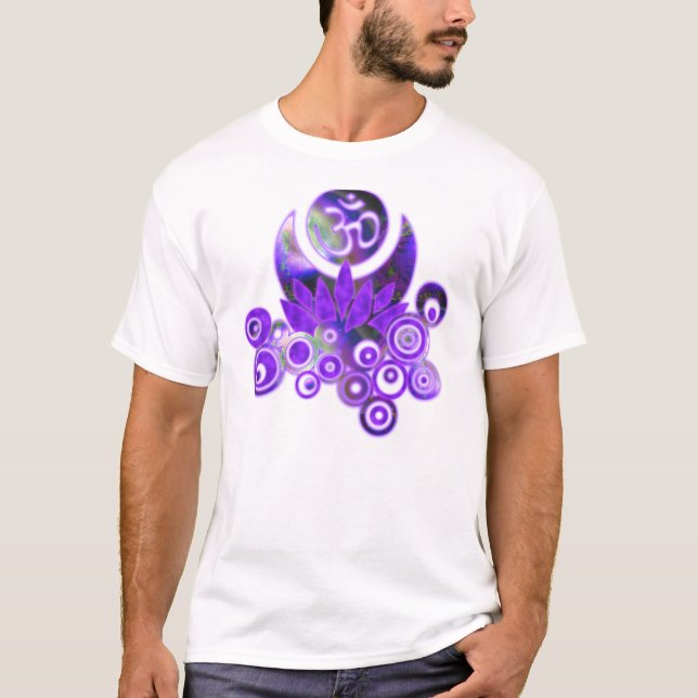 Camiseta OM LOTUS Design violeta (Frente)