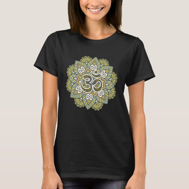 Camiseta Om Mandalas  Spiritual Geometry Graphic (Frente)