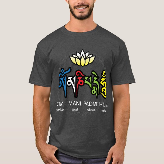 Camiseta Om Mani Padme Hum Mantra girl (Frente)