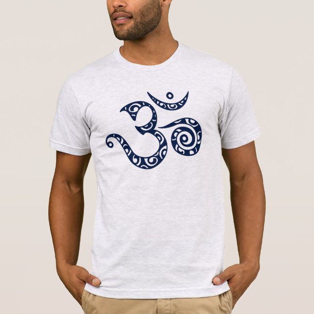 Camiseta OM MANTRA - Budismo - Símbolo da força espiritual (Frente)