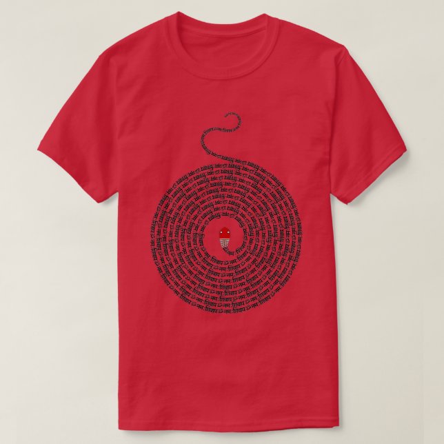 Camiseta Om Namah Shivaya x108 Mala Kundalini (Frente do Design)