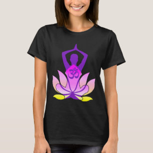 Camiseta OM Namaste Espiritual Lotus Flower Yoga Pose Paste