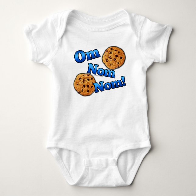 Camiseta OM Nom Nom, biscoitos do amor de Meme (Frente)