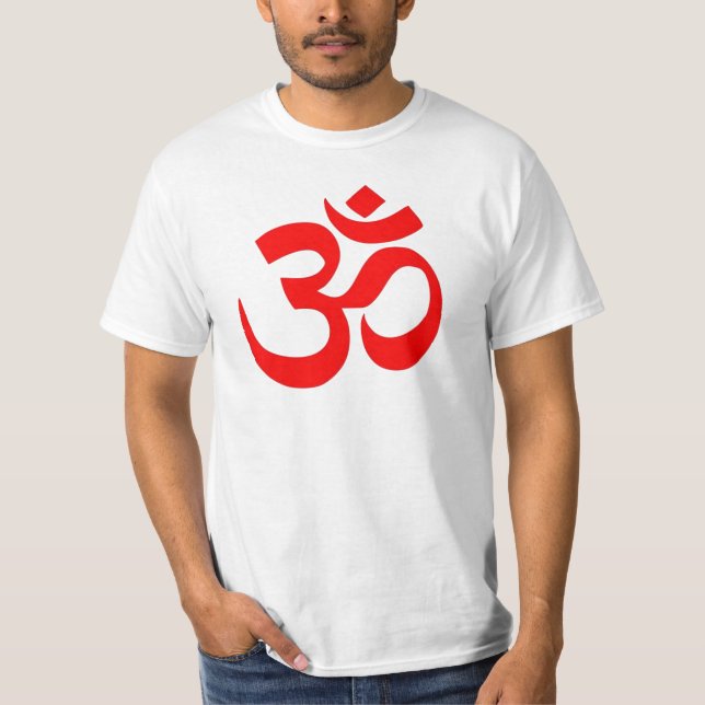 Camiseta OM símbolo Hindu e budista (do ॐ) - (Frente)