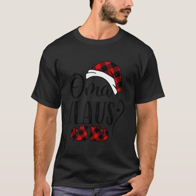 Camiseta Oma Claus Christmas Avó Gift (Frente)