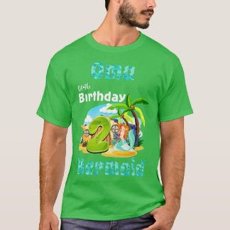 Camiseta Óma De Sereia Bonita Do segundo aniversário