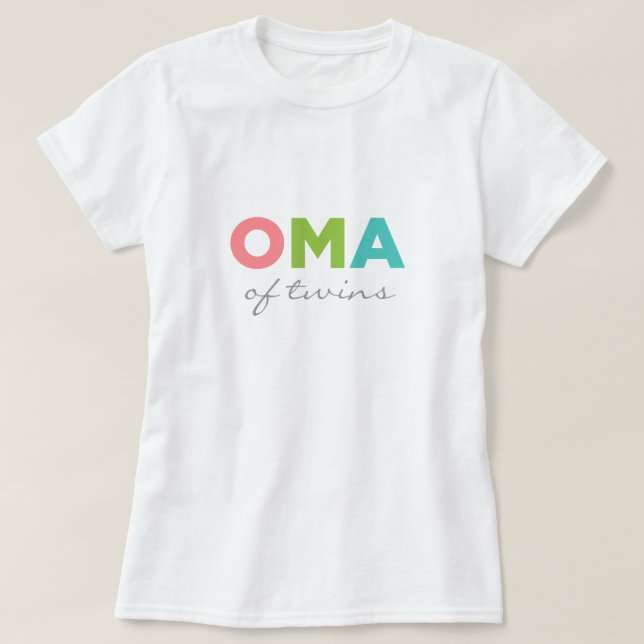 Camiseta Oma dos gêmeos (Frente do Design)