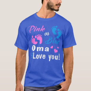 Camiseta Oma Rosa Ou Azul Te Ama A Festa De Revelação De Gê