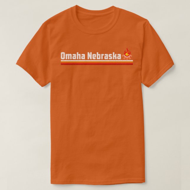 CAMISETA OMAHA NEBRASKA CAMPFIRE (Frente do Design)