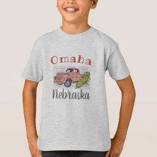 Camiseta Omaha Nebraska, Vintage Truck e Corn