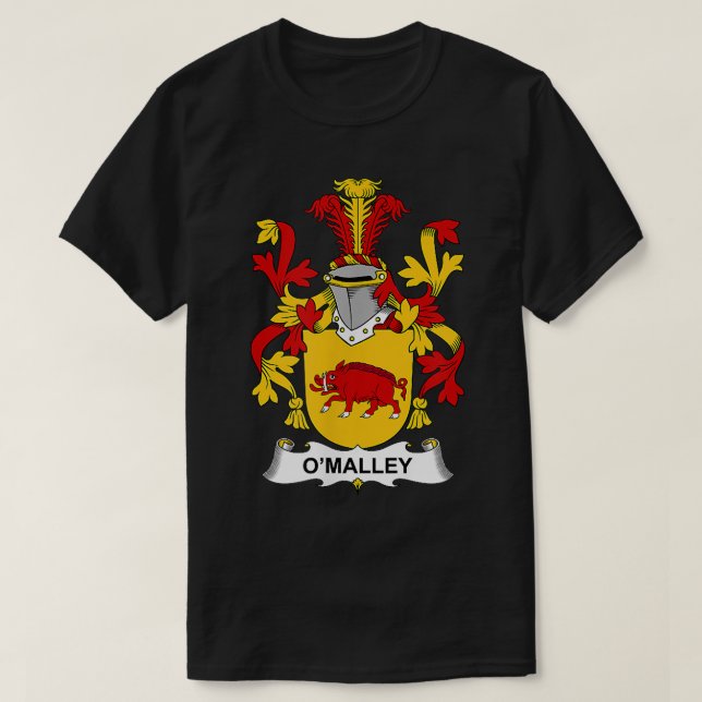 Camiseta O'Malley Casaco da Guarda Familiar de Armas (Frente do Design)