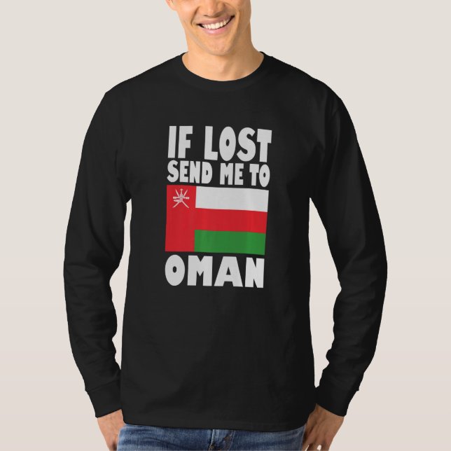 Camiseta Oman Flag Design  If lost send me to Oman Premium (Frente)