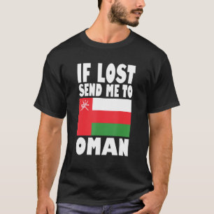 Camiseta Oman Flag Design Se perdido me mande para Omã