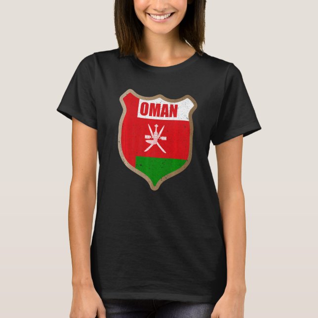 Camiseta Oman Flag Patch For Omanis And Who Love Oman (Frente)