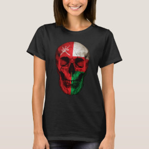 Camiseta Oman Flag Skull Omani Roots Patriótico Ortoso
