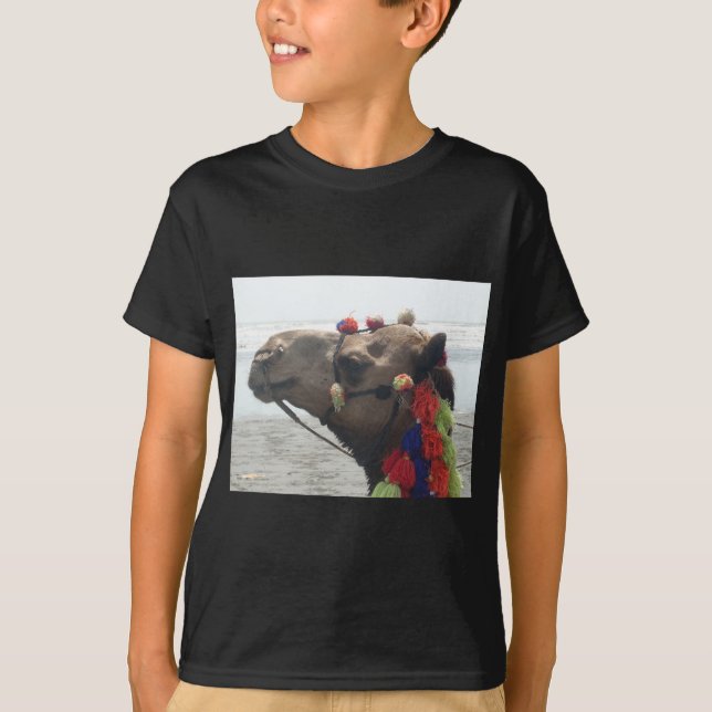 Camiseta Oman Muscat Camel Photo Art Impressão (Frente)