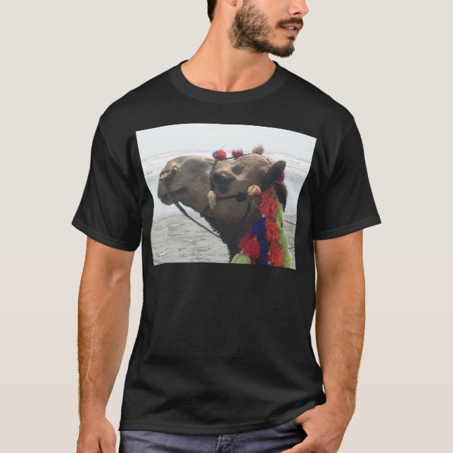 Camiseta Oman Muscat Camel Photo Art Impressão (Frente)