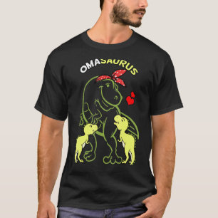 Camiseta Omasaurus Oma 2 Crianças Dia de as mães Dinossauro