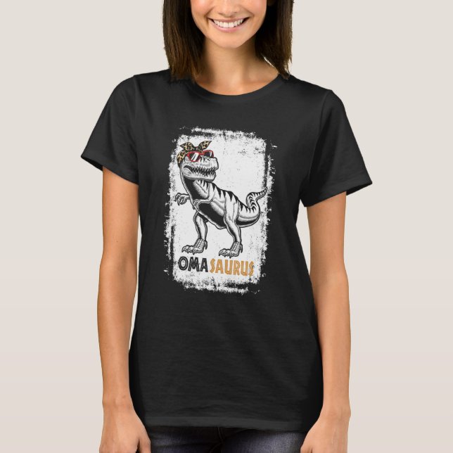Camiseta Omasaurus Rex Avó Dinossauro Rex Oma Saurus Leop (Frente)