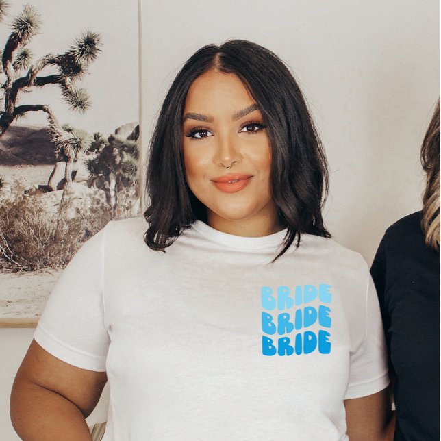 Camiseta Ombre BRIDE Eu me sinto como uma Festa de solteira (Criador carregado)