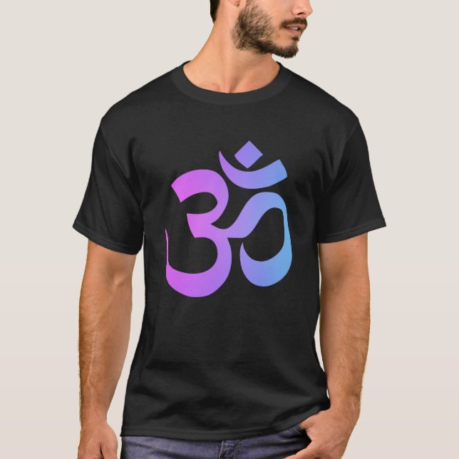 Camiseta *~* Ombre de néon OM nos homens pretos (Frente)