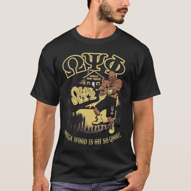 Camiseta Omega Psi Phi Omegawood  (Frente)