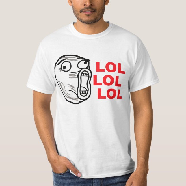 Camiseta omfg do omg do rofl do humor do meme da cara do (Frente)