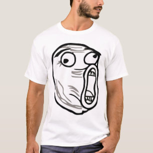 Camiseta omfg do omg do rofl do humor do meme da cara do