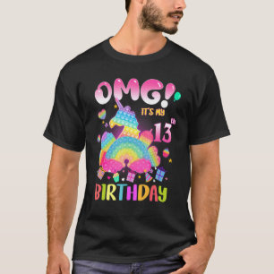 Camiseta Omg É a minha 13 de Aniversário Fidget 13 anos