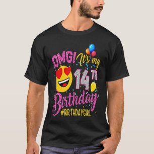 Camiseta OMG É a minha 14 de aniversário de 14 anos