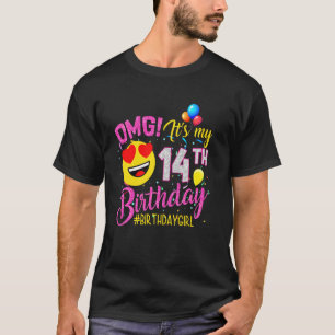 Camiseta Omg É a minha 14 de aniversário de 14 anos