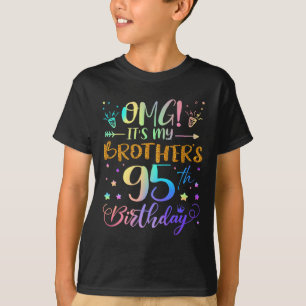 Camiseta Omg é meu irmão 95º aniversário doce 95 anos